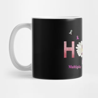 Hope For A Cure Butterfly Flower Breast cancer Mug